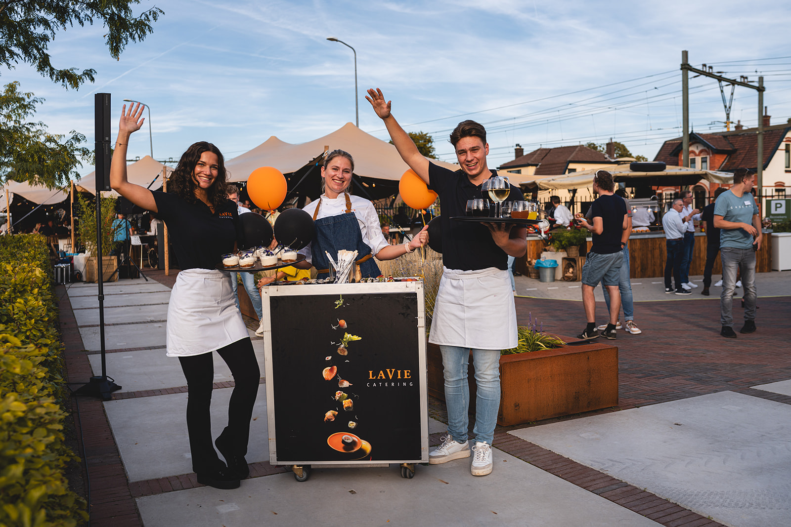 LaVie evenementencatering met rijdende sushitrolley op locatie