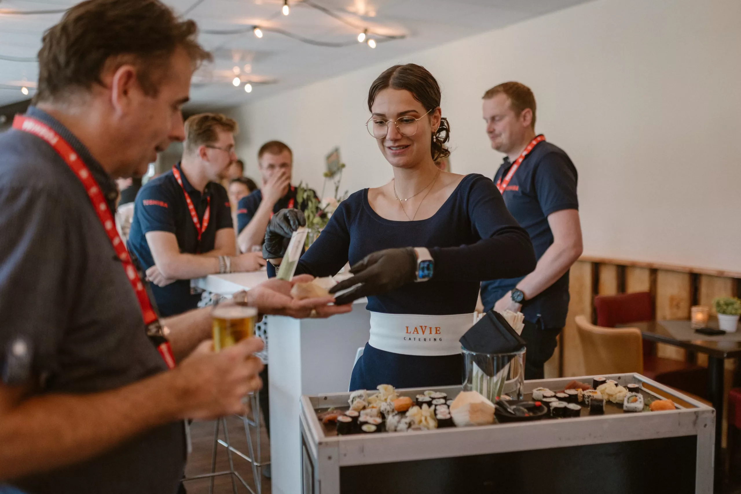 LaVie Catering sushi uitgifte LaVie Catering sushi uitgifte