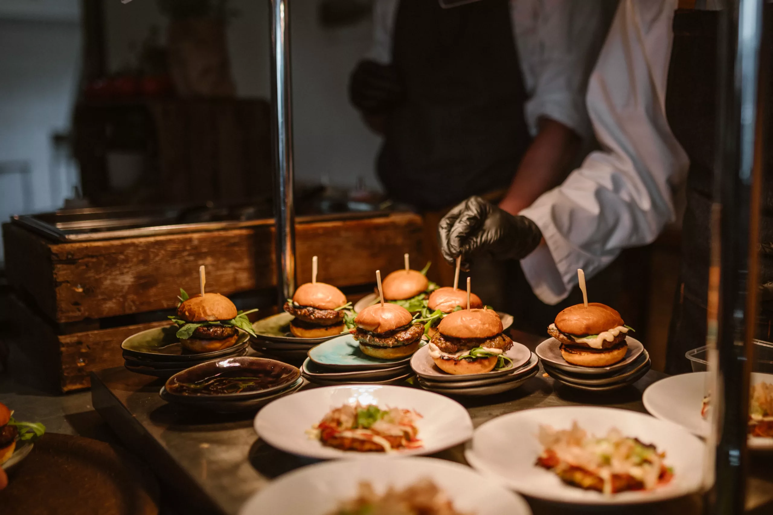 LaVie Catering hamburger uitgifte bij Toshiba